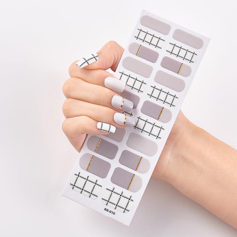 Glitter Waterproof Nail Stickers Shining Nail Art Decor
