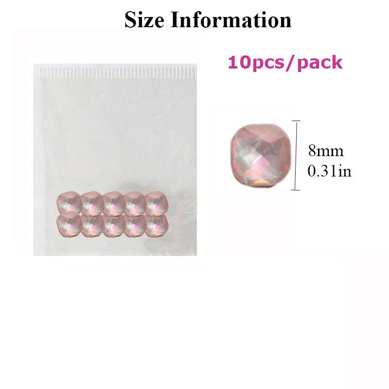 10-Piece Sparkling Rhinestone Set for 3D Nail Designs