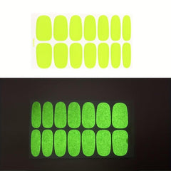 Luminous Solid Nail Wraps Self Adhesive Gel Strips