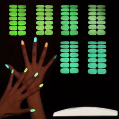 Luminous Solid Nail Wraps Self Adhesive Gel Strips