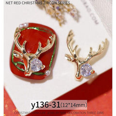 Christmas Nail Art Accessories Metal Manicure Nail Decoration