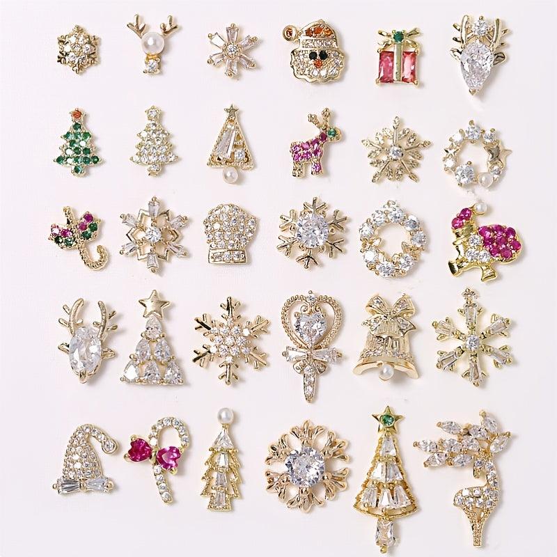 Christmas Nail Art Accessories Metal Manicure Nail Decoration
