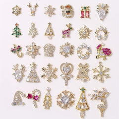 Christmas Nail Art Accessories Metal Manicure Nail Decoration