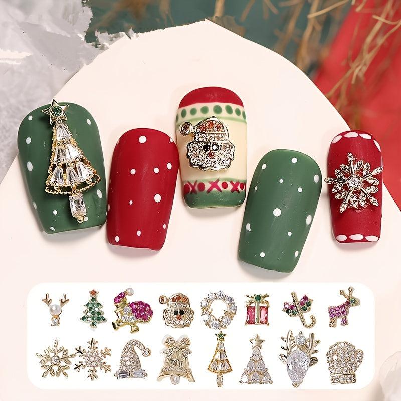 Christmas Nail Art Accessories Metal Manicure Nail Decoration