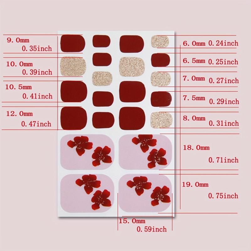 Minimalist Nail Polish Stickers Self Adhesive Nail Art Decal Strips Manicure Kit