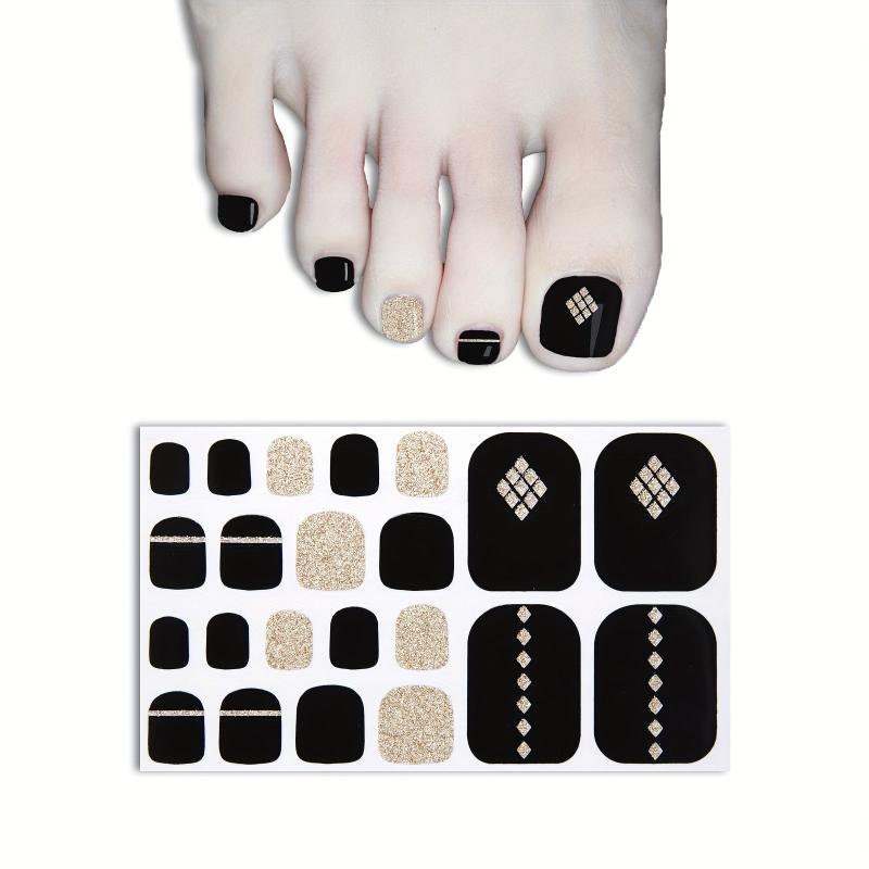 Minimalist Nail Polish Stickers Self Adhesive Nail Art Decal Strips Manicure Kit