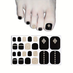 Minimalist Nail Polish Stickers Self Adhesive Nail Art Decal Strips Manicure Kit