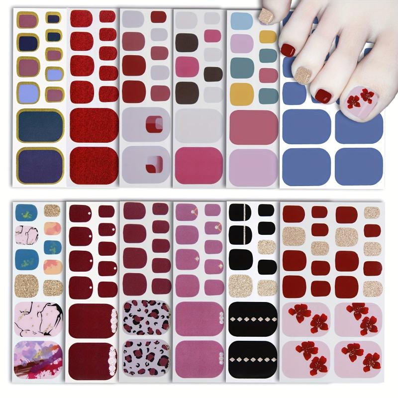 Minimalist Nail Polish Stickers Self Adhesive Nail Art Decal Strips Manicure Kit