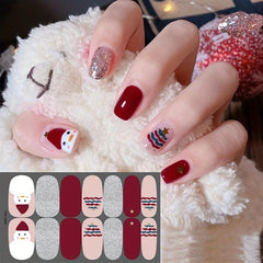 Christmas Full Wrap Nail Polish Stickers with Snowman Nail Polish Strips