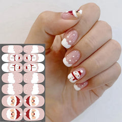 Christmas Full Wrap Nail Polish Stickers with Snowman Nail Polish Strips