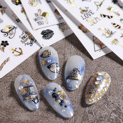 Coconut Tree Leaf Nail Stickers Easy DIY Nail Decoration