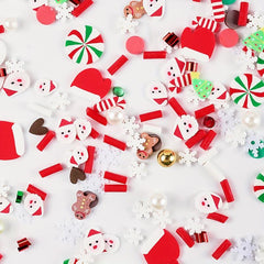 Christmas 3D Nail Art Decoration Kit Snowflake Xmas Resin Nail Charms
