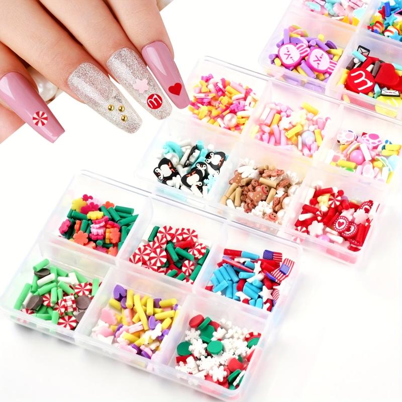 Christmas 3D Nail Art Decoration Kit Snowflake Xmas Resin Nail Charms