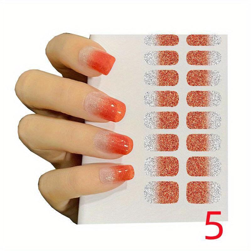 Solid Full Nail Edge Stickers With Nail Rasp - Nail Sticker Series