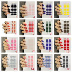 Solid Full Nail Edge Stickers With Nail Rasp - Nail Sticker Series
