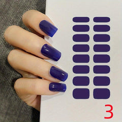 Solid Full Nail Edge Stickers With Nail Rasp - Nail Sticker Series