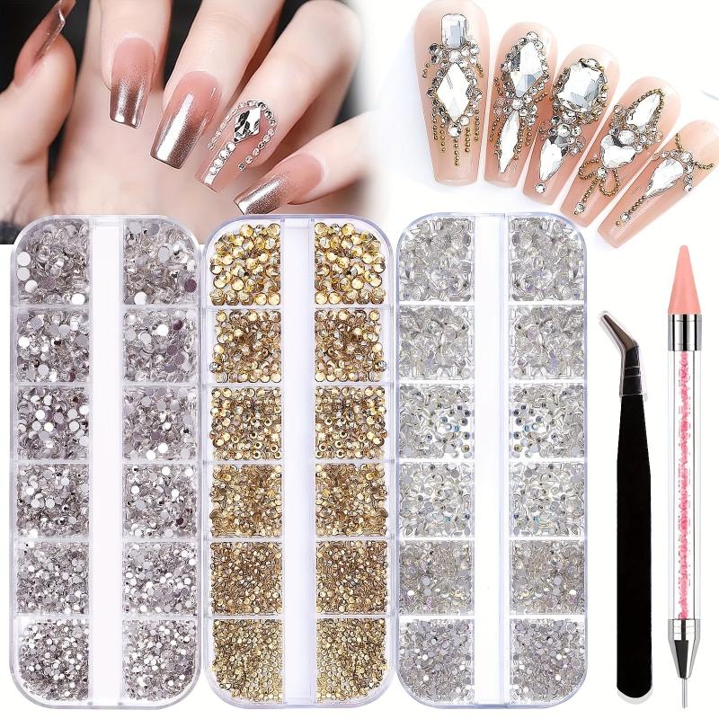 Sparkling Nail Rhinestones Mix Shapes for Acrylic Nails
