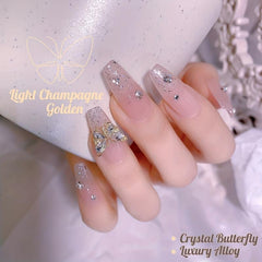 24pcs Butterfly Nail Charms 6 Colors for DIY Nail Art