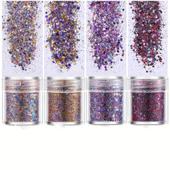 Chunky Hexagon Glitter Flakes for Nail Art Decoration