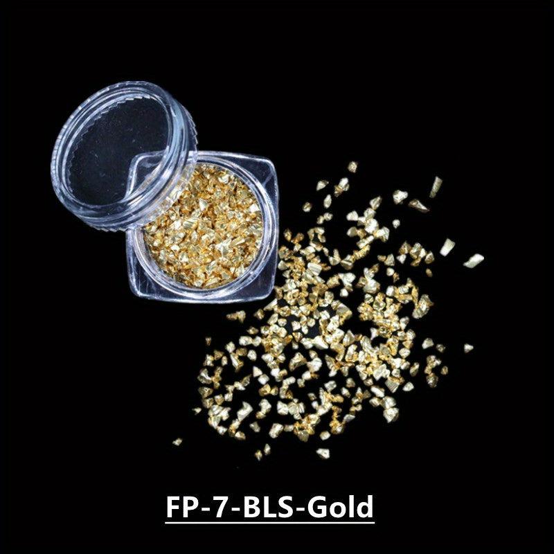 Metallic Crystal Chips Crushed Glass Glitter for Resin Nails and Crafts