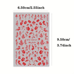 5D Embossed Daisy Nail Decals Spring Nail Art Stickers