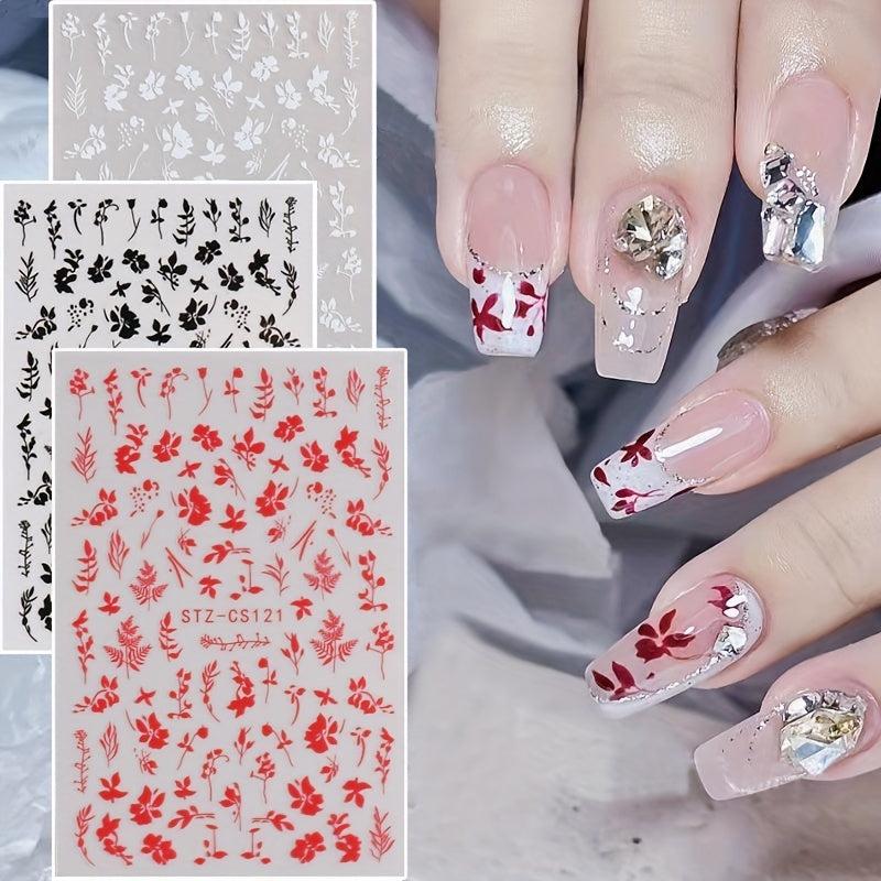 5D Embossed Daisy Nail Decals Spring Nail Art Stickers