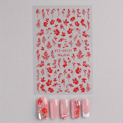 5D Embossed Daisy Nail Decals Spring Nail Art Stickers