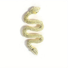 5pcs Snake Nail Art Charms with Rhinestones for DIY Nail Art