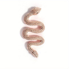 5pcs Snake Nail Art Charms with Rhinestones for DIY Nail Art