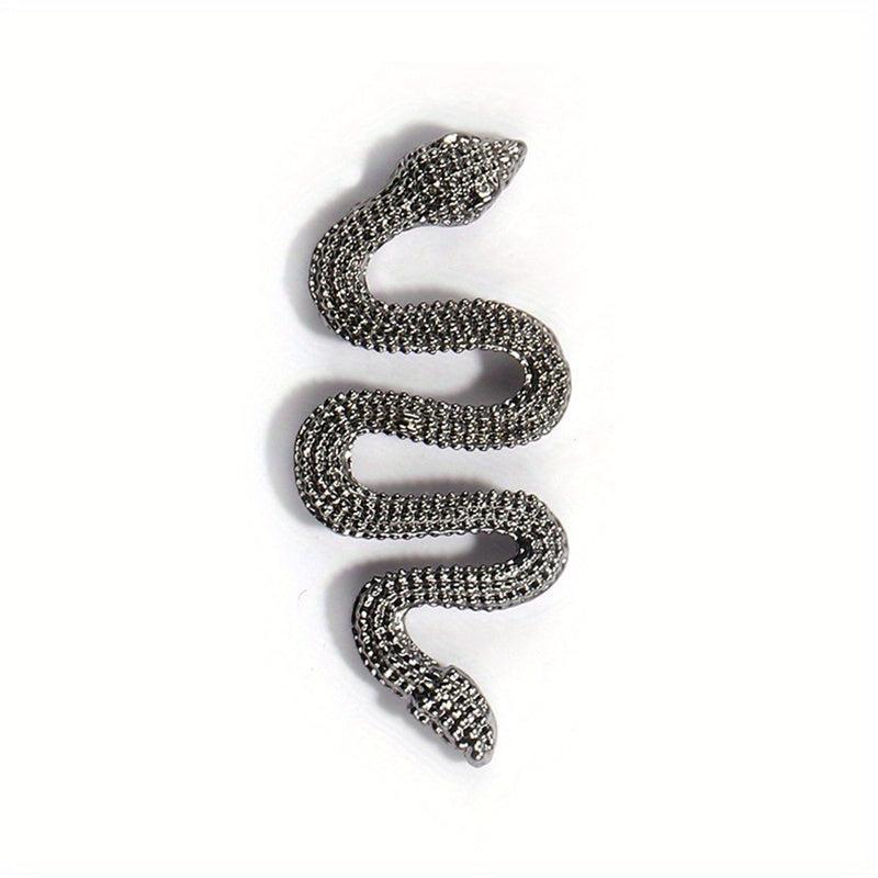 5pcs Snake Nail Art Charms with Rhinestones for DIY Nail Art