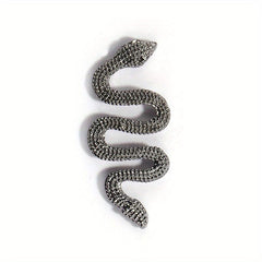 5pcs Snake Nail Art Charms with Rhinestones for DIY Nail Art