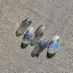 5D Embossed Butterfly Nail Art Stickers Self Adhesive Decals