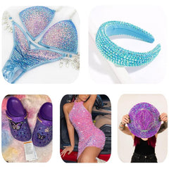 Resin Flatback Rhinestones Kit 5MM Jelly Non Hotfix for Crafts DIY