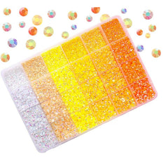 Resin Flatback Rhinestones Kit 5MM Jelly Non Hotfix for Crafts DIY