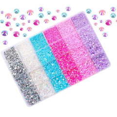 Resin Flatback Rhinestones Kit 5MM Jelly Non Hotfix for Crafts DIY