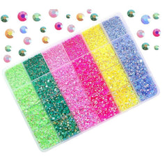 Resin Flatback Rhinestones Kit 5MM Jelly Non Hotfix for Crafts DIY