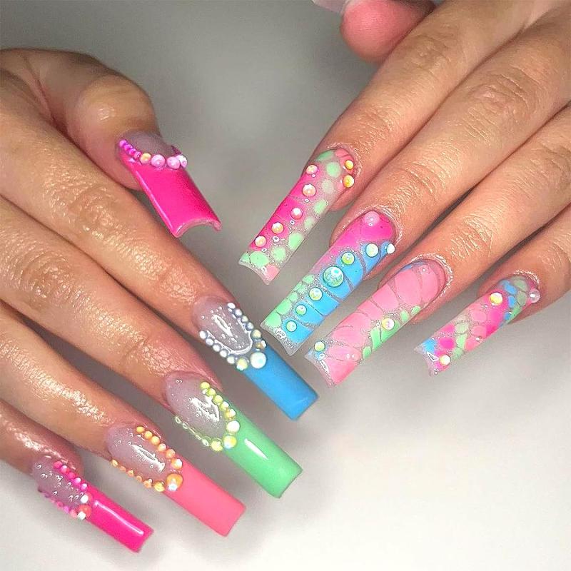 12 Grid Transparent Nail Art Rhinestones for DIY Decoration