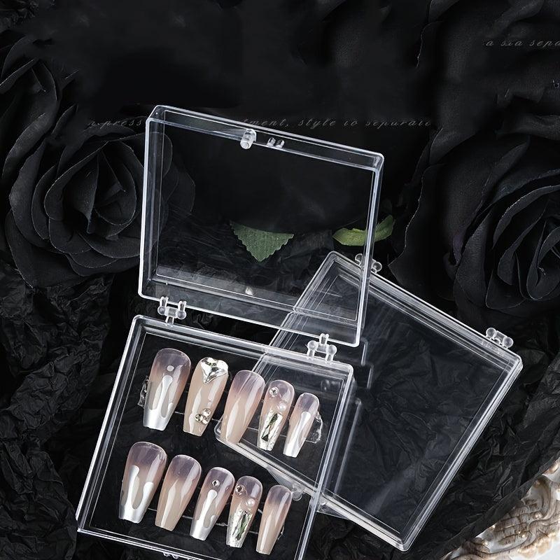 Clear Nail Tips Storage Box with Display Sticks