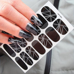 French Nail Art Sticker 3D Self Adhesive Floral Leaves Nail Decals