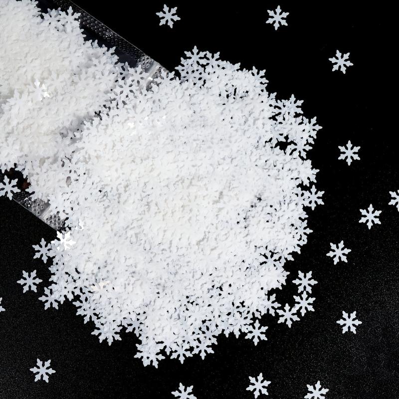 Christmas Snowflake Nail Art Sequins Holographic Glitter Flakes