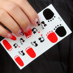 Colorful Full Wrap Nail Stickers Self Adhesive Nail Art Decal Strips