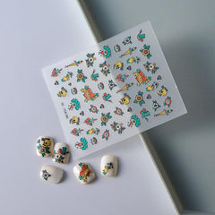 Dark Punk Style Skull Nail Art Stickers