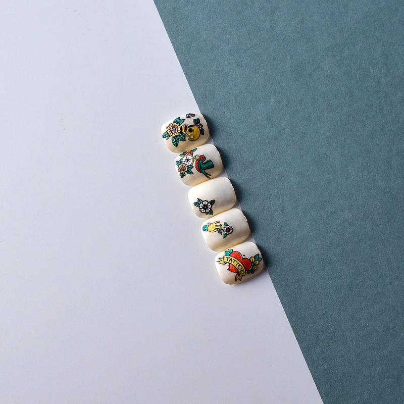 Dark Punk Style Skull Nail Art Stickers