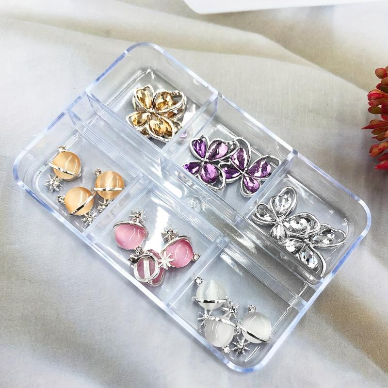 Butterfly Planet Pendant Nail Charms with Rhinestones