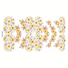 12 Autumn Flower & Leaf Nail Wraps Full Stickers