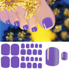 Glitter Toenail Stickers Full Wraps Self Adhesive Toenail Art Tips