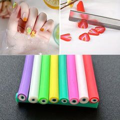 10 Pcs Devil's Eye Slices Polymer Clay Cane for Slime Lip Gloss Resin Nail Art