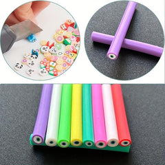 10 Pcs Devil's Eye Slices Polymer Clay Cane for Slime Lip Gloss Resin Nail Art