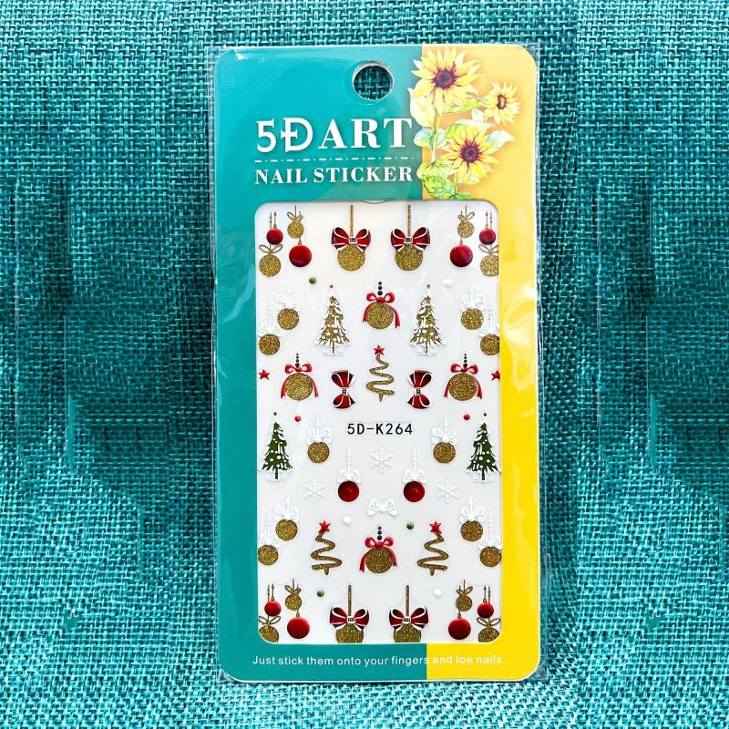Christmas Nail Art Stickers Self Adhesive Snowflake Santa Claus Elk