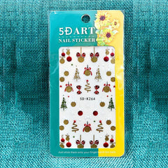 Christmas Nail Art Stickers Self Adhesive Snowflake Santa Claus Elk